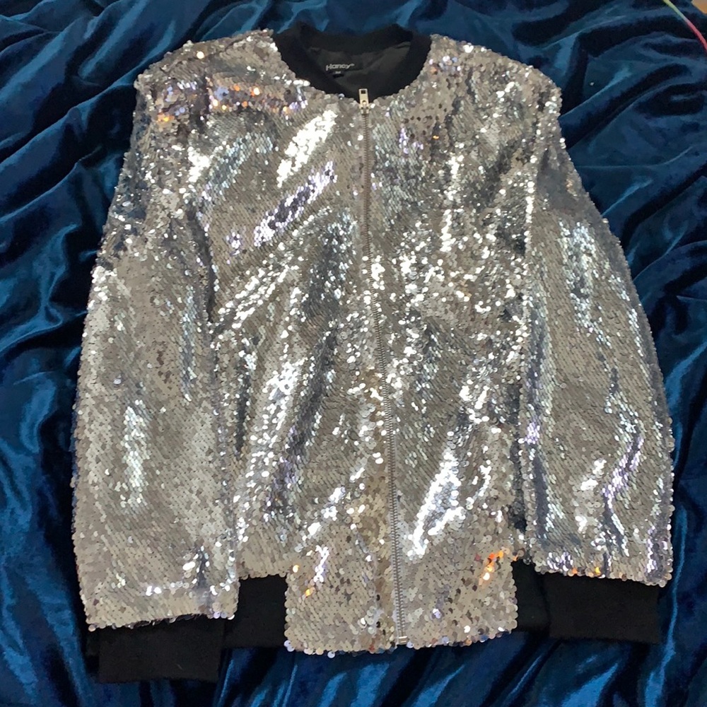 Silver Sequin Jacket - image 1